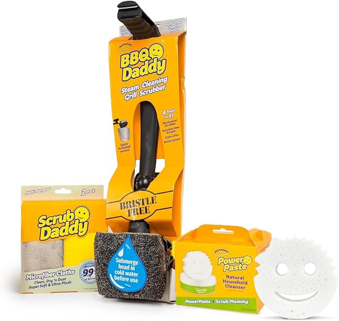 Scrub Daddy Household Cleaning Supplies - The Microfiber BBQ Bundle - Includes 2 Microfiber Towel... | Amazon (US)
