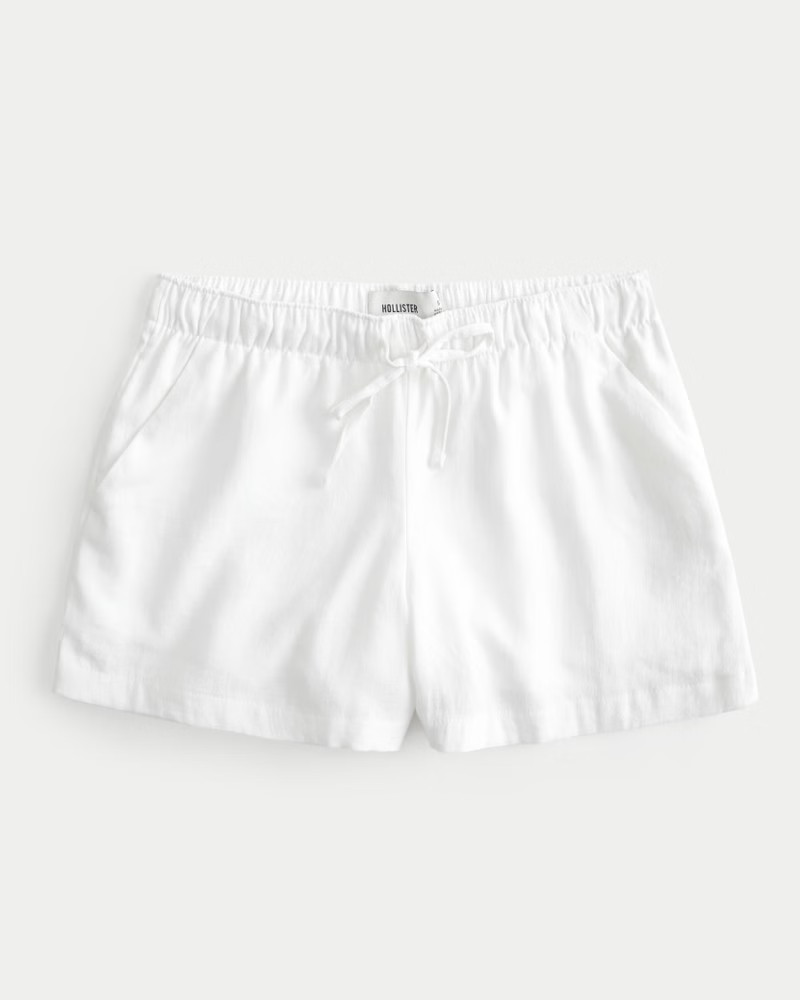Women's Ella Linen-Blend Pull-On Shorts from Hollister | Hollister (US)