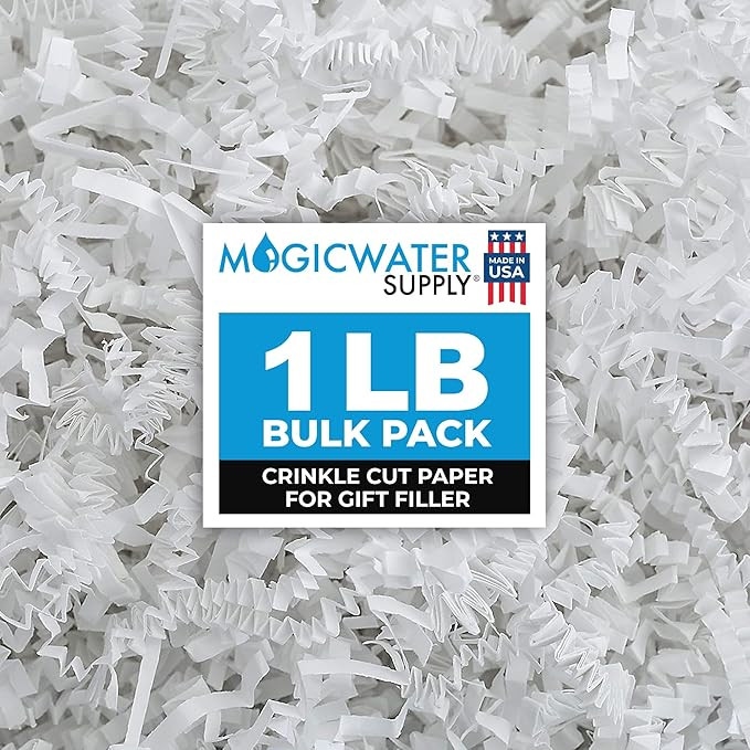 MagicWater Supply Crinkle Cut Paper Shred Filler - 1LB White - Decorative & Protective Packaging ... | Amazon (US)