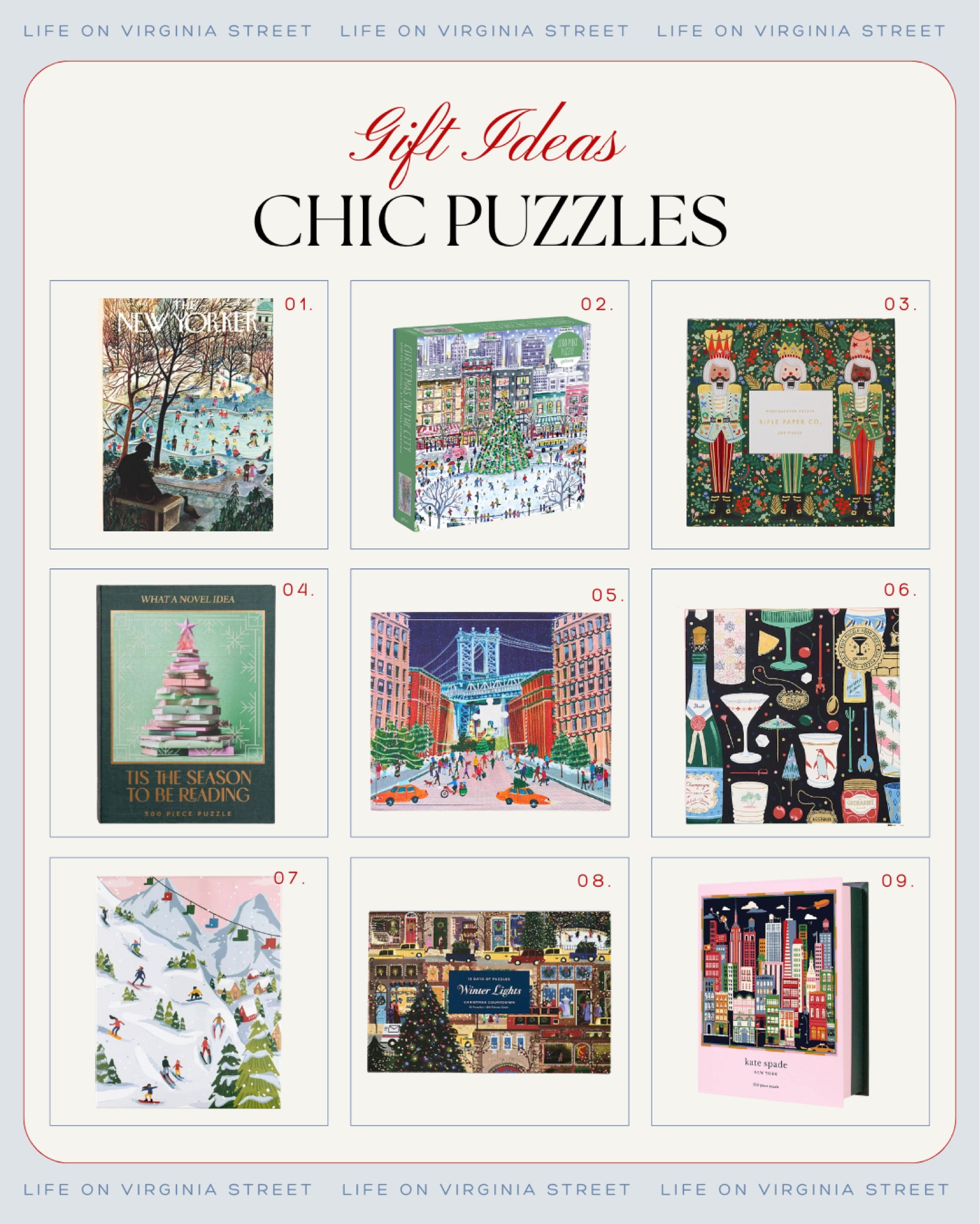 These chic holiday puzzles are a fun way to spend time with the family over the coming weeks! They also make great hostess gifts, or gifts from the puzzle lover in your life! #ltkhome #ltkgiftguide #ltkfindsunder50 #ltkfindsunder100 #ltkfamily #ltkkids #ltkholiday #ltksalealert 

 

#LTKGiftGuide #LTKFindsUnder50 #LTKFamily