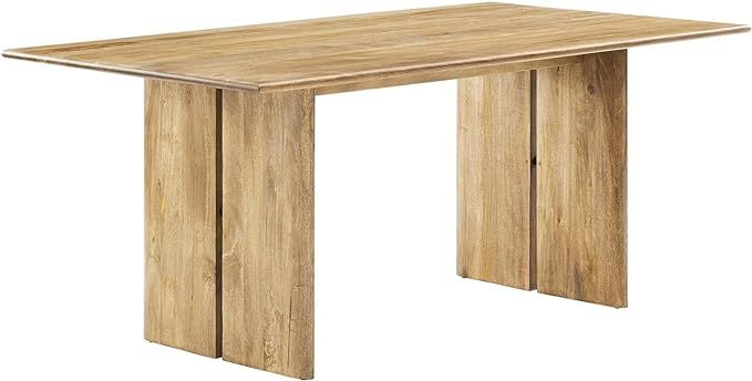 Modway Amistad 72" Solid Wood Modern Farmhouse Rectangular Dining Table in Oak | Amazon (US)