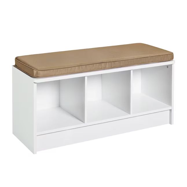 ClosetMaid Scandinavian White Storage Bench with Storage 35.27-in x 14.01-in x 18.5-in | Lowe's