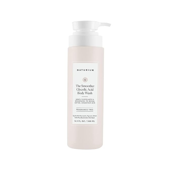Naturium The Smoother Glycolic Acid Exfoliating Body Wash, Soft & Smoothing Cleanser, 16.9 oz | Amazon (US)