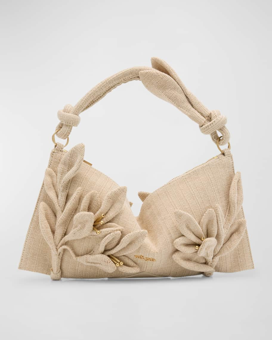 Cult Gaia Hera Mini Floral Canvas Shoulder Bag | Neiman Marcus