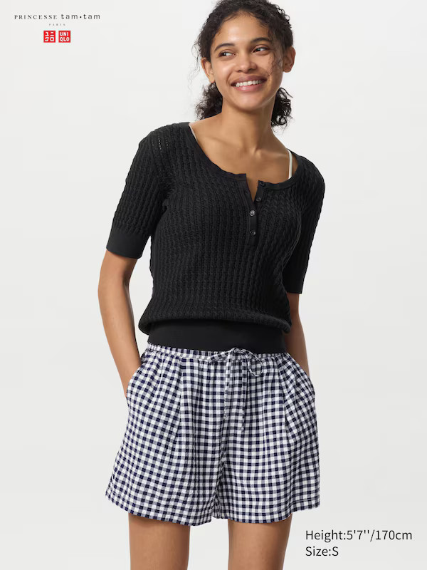 Seersucker Easy Shorts (Gingham) | Uniqlo BE