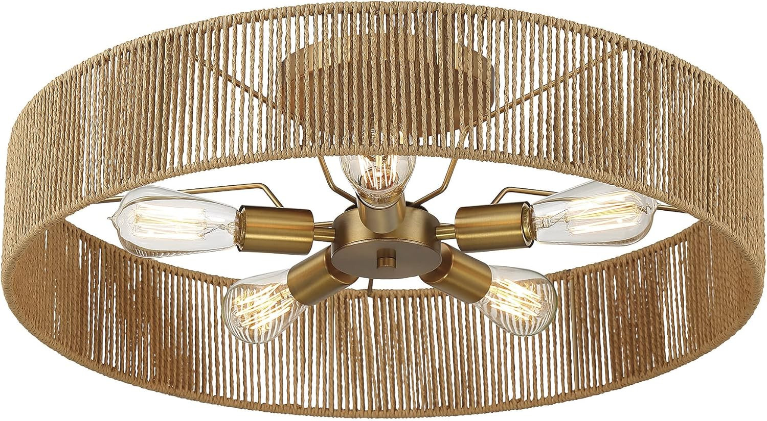 Savoy House 6-1682-5-320 Ashe Bohemian/Eclectic Rope Cirle Semi-Flush, 5-Light 300 Total Watts, 8... | Amazon (US)