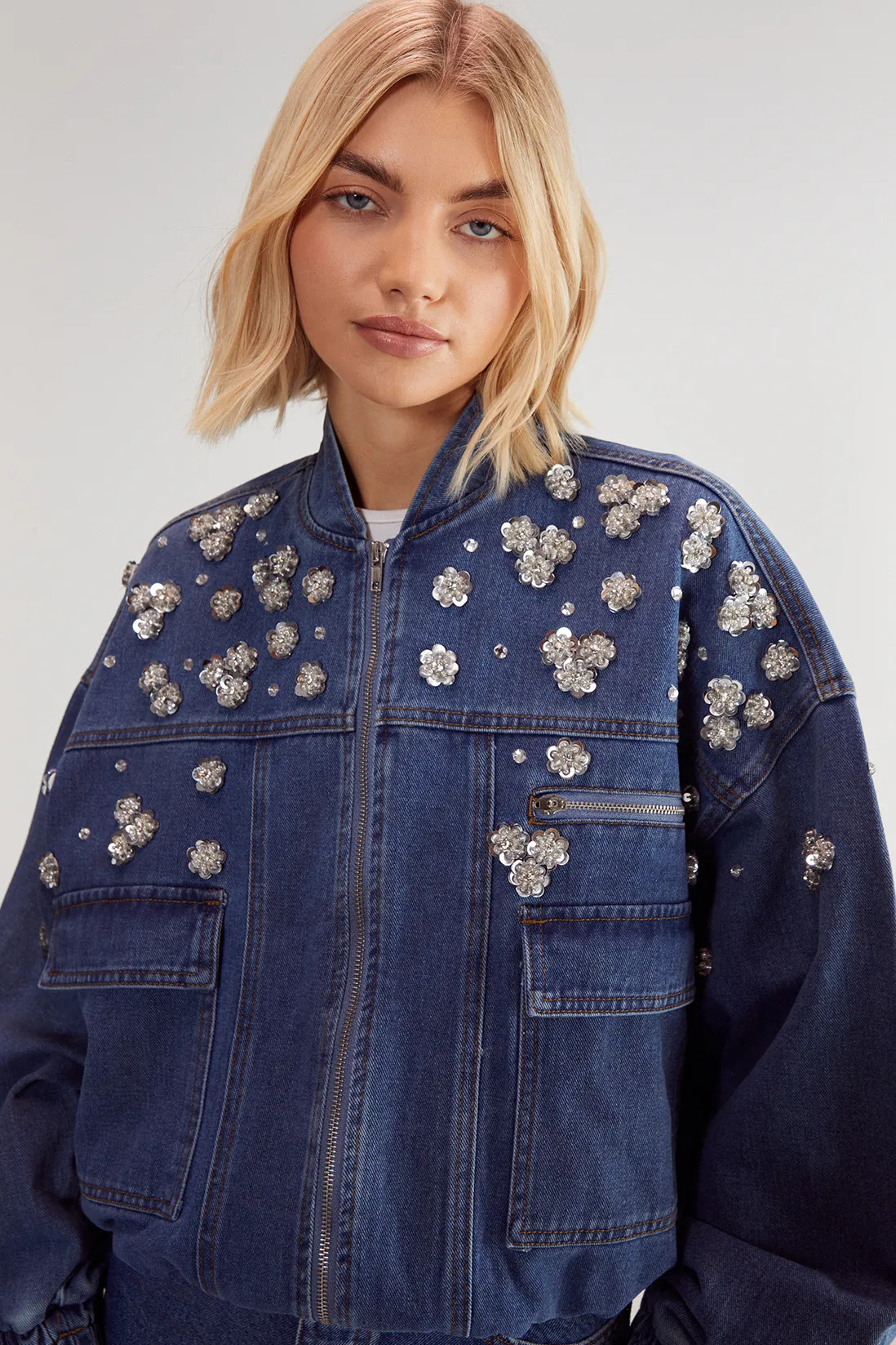 Jackets & Coats | Limited Embellished Flower Applique Jacket | NastyGal | NastyGal UK