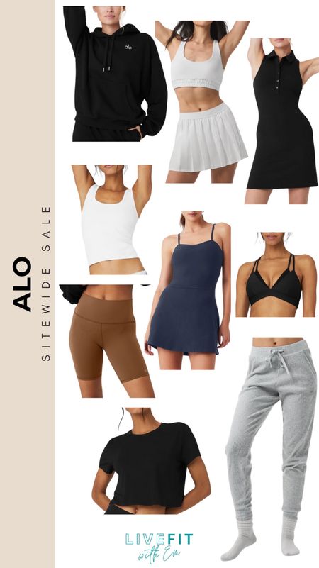 Here's your chance to refresh your activewear with Alo Yoga's sitewide sale! From the cozy black hoodie to the sleek performance dresses and versatile tees, these pieces are perfect whether you’re powering through a workout or just keeping it casual. Don't miss out on elevating your wardrobe essentials. #AloYoga #Activewear #SitewideSale #FitnessFashion

#LTKfitness #LTKsalealert #LTKActive