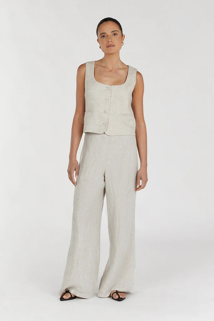 FLICK NATURAL LINEN PANT | DISSH