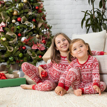 Reindeer Cheer Two-Piece Bamboo Viscose Pajama Set | Little Sleepies