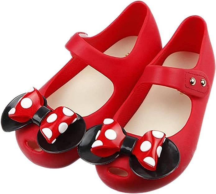 iFANS Girls Sweet Dot Bow Princess Sandals Shoes Mary Jane Flats for Toddler/Little Kid | Amazon (US)