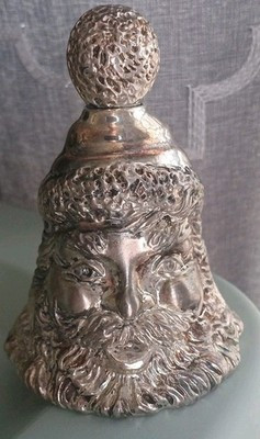 Silver Bell by Reed & Barton Silverplate Santa Claus Dinner Bell Italy | eBay US