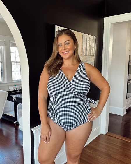 Love this gingham tie one-piece! Wearing size 18. Use code SPLISH50 for 50% off with swim & 40% off everything else. @landsend #MyLandsEnd #ad

#LTKsalealert #LTKSeasonal #LTKswim