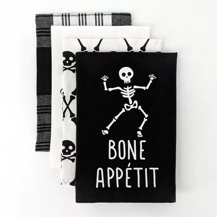 4ct Dish Towel Bone Appetit/Bewitchin&#39; in the Kitchen - Bullseye&#39;s Playground&#8482; | Target