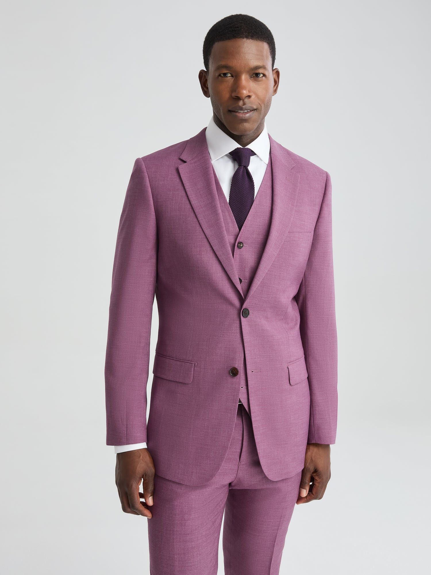 Men\u2019s Linen-Look Plum Suit | Purple Suit for Men | Wedding Suit | SuitShop | SuitShop