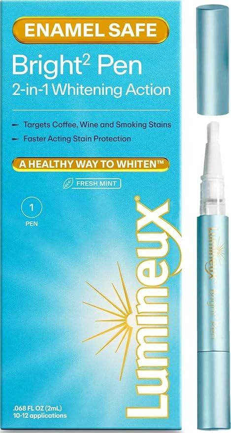Lumineux 2-in-1 Whitening Pen Enamel Safe and Clinically Proven to Whiten Without The Sensitivity... | Amazon (US)