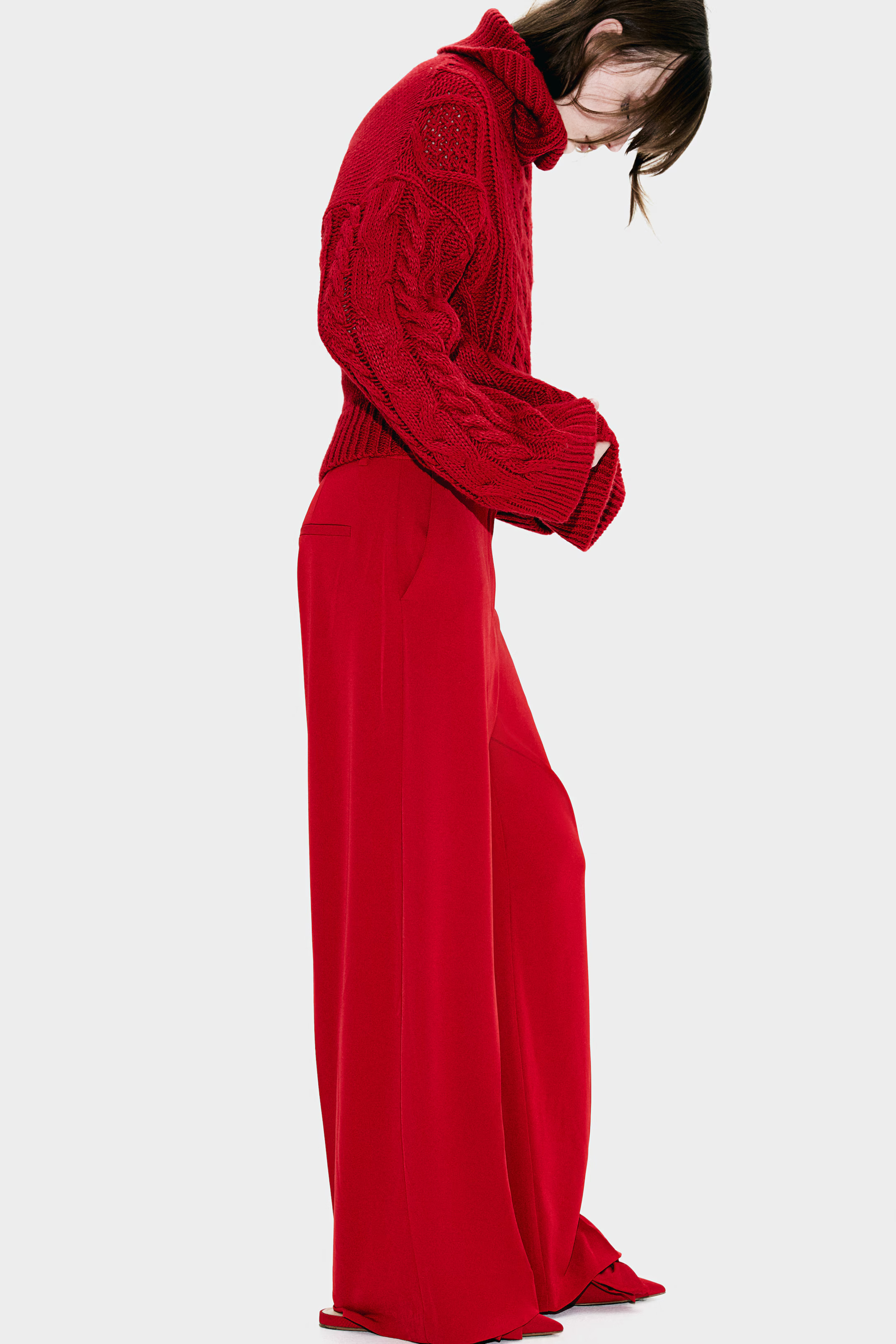 Weite elegante Hose - Rot - Ladies | H&M DE | H&M (DE, AT, CH, NL, FI)