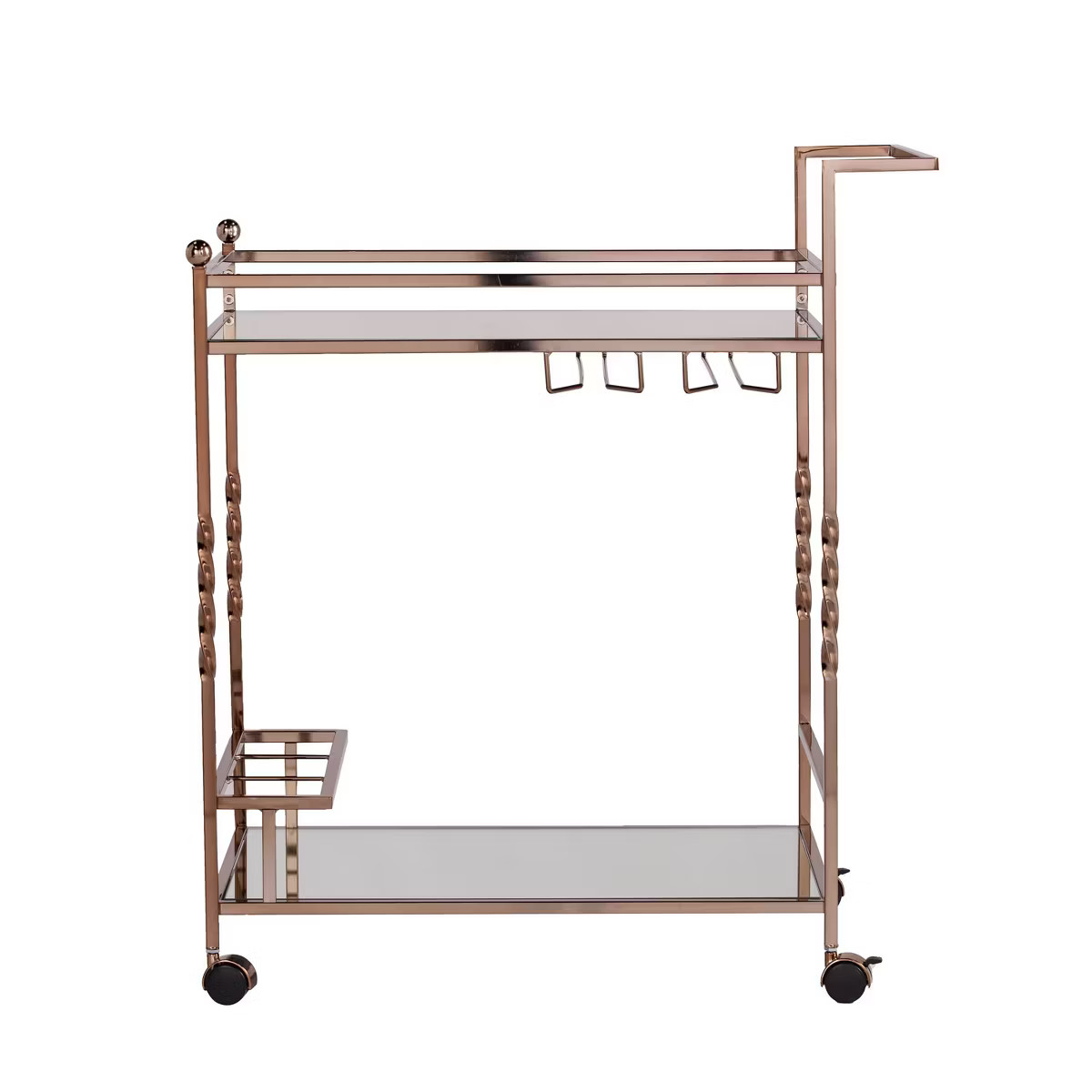 Iverson Metal Mirrored Bar Cart - Aiden Lane | Target