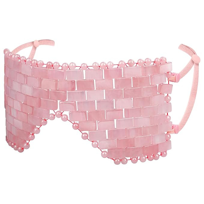 gemshan Jade Eye Mask, Rose Quartz Eye Mask，Gemstone Eye Mask Anti Aging Therapy Hot or Cold Us... | Amazon (US)