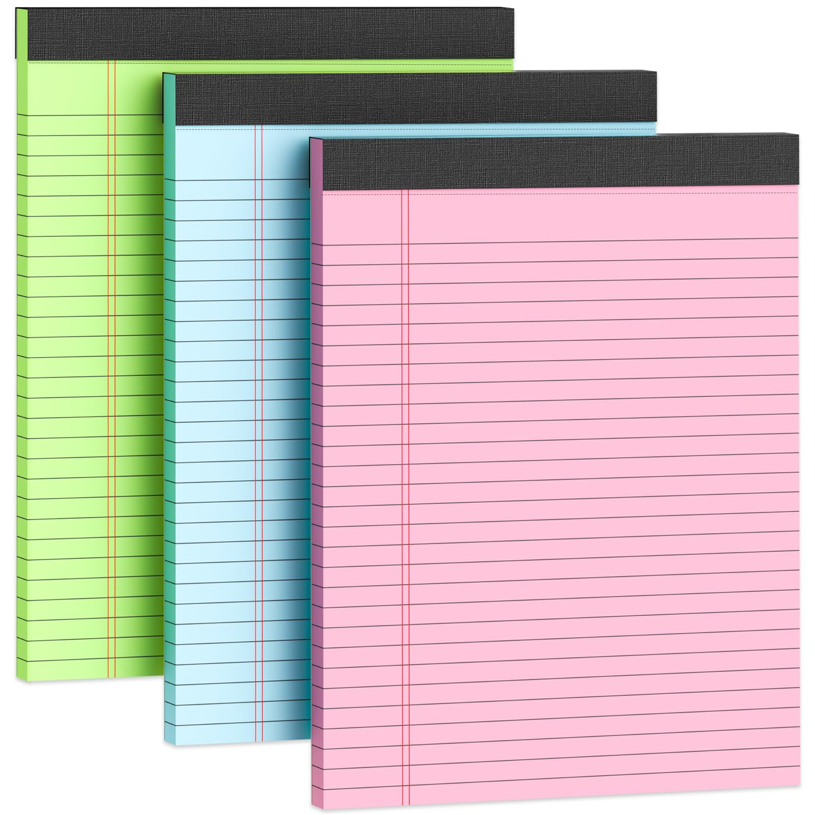 Legal Pads 8.5 x 11 Colored Note Pads, 3 Pack Writing Pads 8.5 x 11 in, Pink Legal Pad 8.5 x 11, ... | Amazon (US)