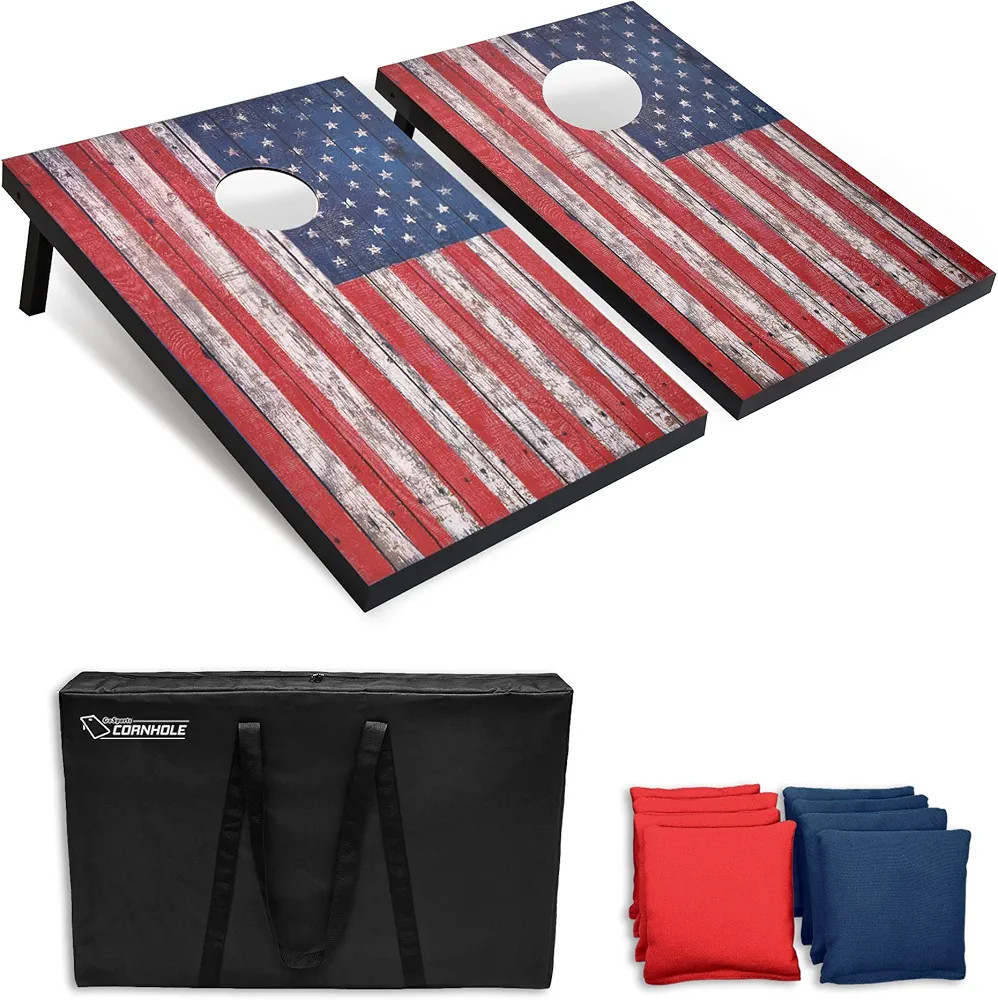 GoSports Classic Cornhole Set – Includes 8 Bean Bags, Travel Case and Game Rules (Choice of Sty... | Amazon (US)