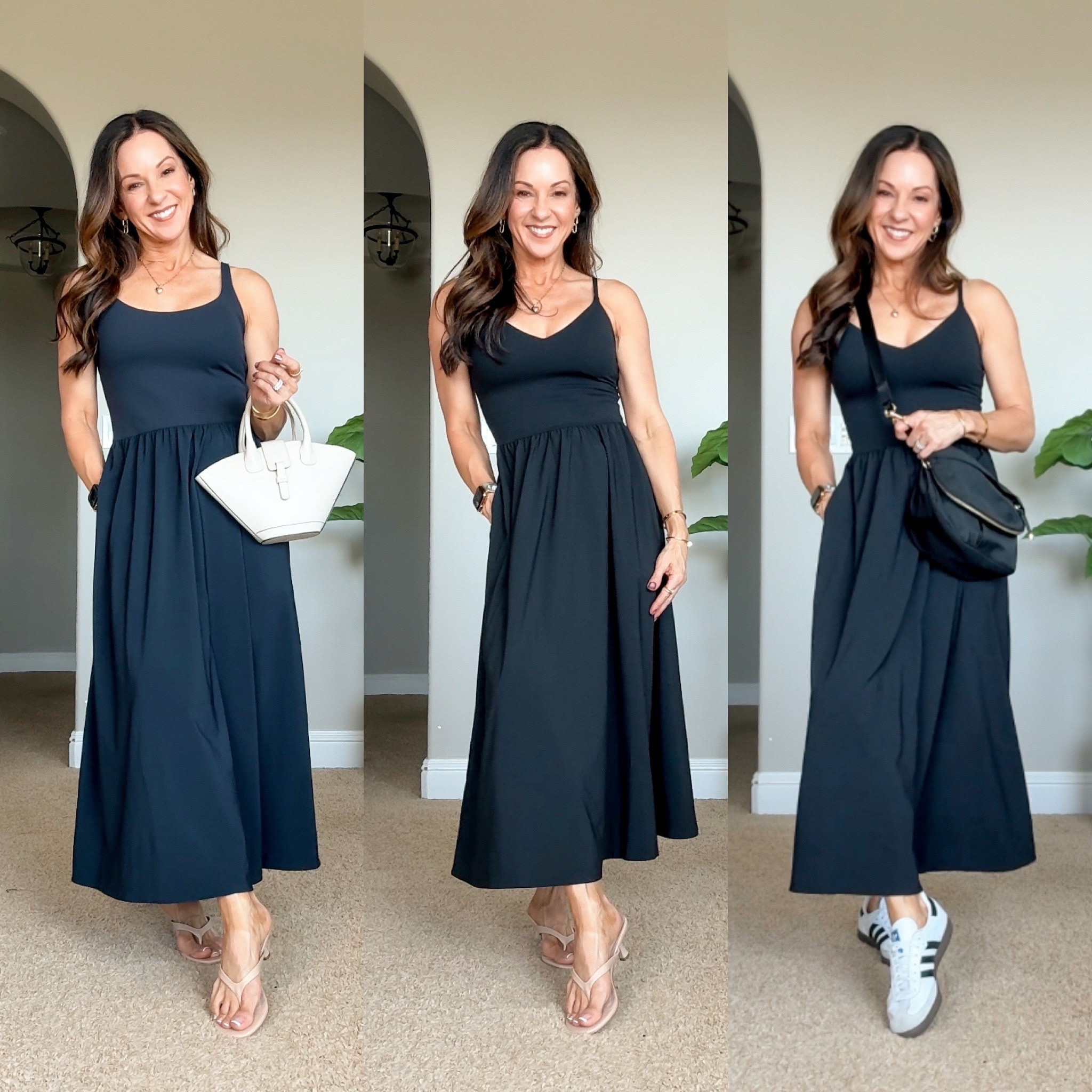 This dress is one of those pieces you’ll wear on repeat because it’s so versatile. The built-in bra makes it easy to throw on, the fabric is soft with a flattering drape, and you can dress it up with heels or keep it casual with sneakers for everyday errands or travel.

Amazon fashion find, Built in bra dress, Travel outfit, Black maxi dress, Casual chic, Everyday dress, Summer style, Comfortable fashion, Petite friendly, EverydayHolly

#LTKootd #LTKOver40 #LTKPetite