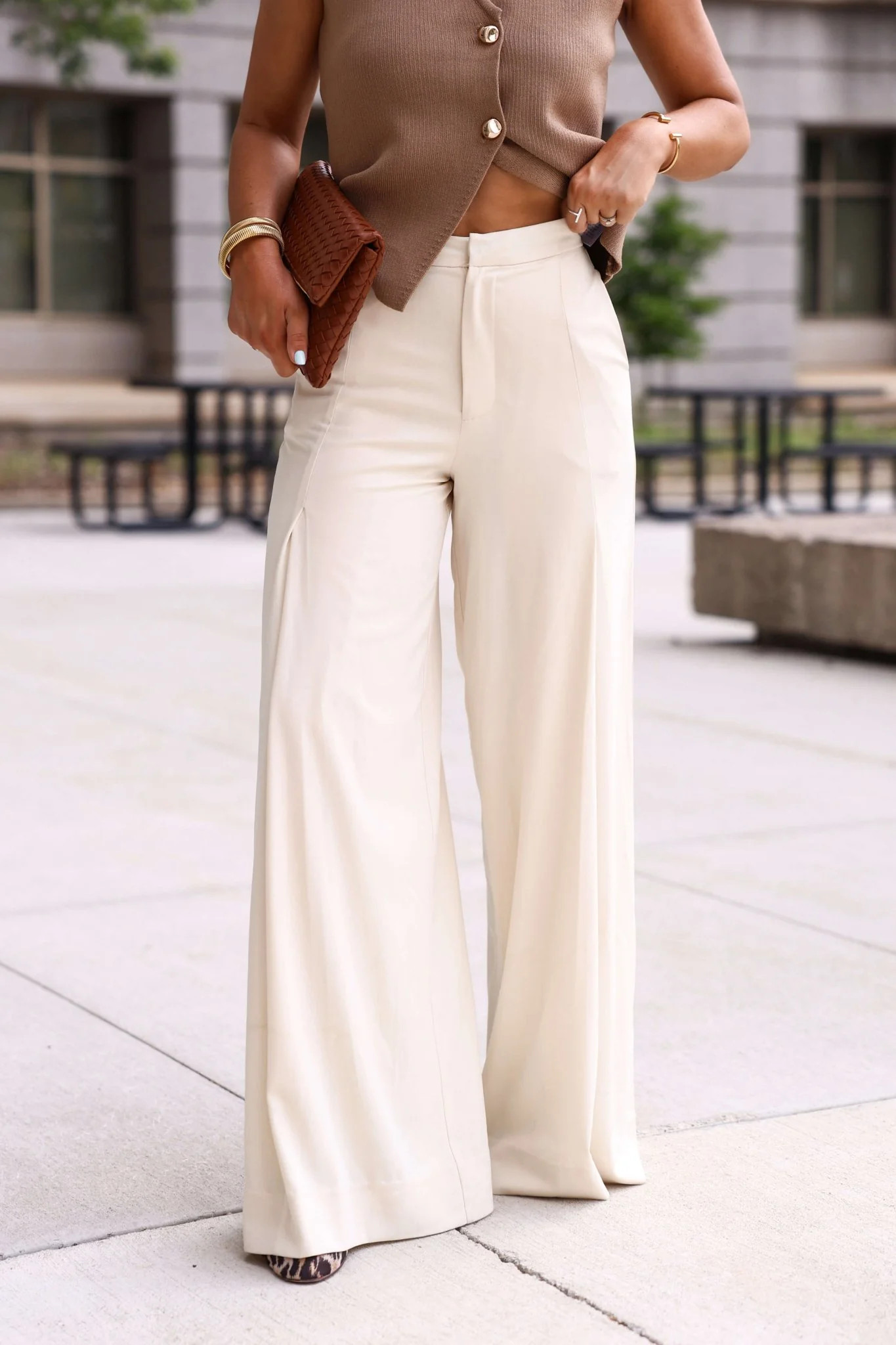 Collins Cream Wide Leg Trousers | Magnolia Boutique
