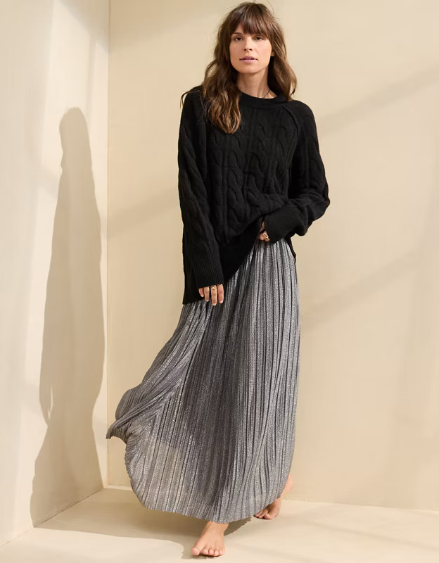 Aerie unREAL Cable Crew Sweater | Aerie