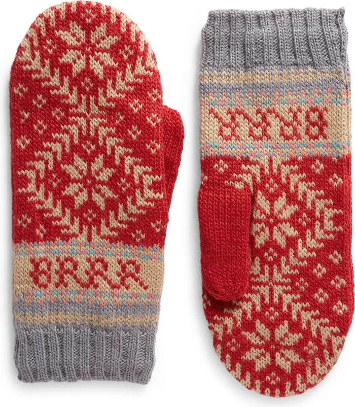 FRENCH KNOT Fleece Lined Nordic Wool Mittens | Nordstrom | Nordstrom
