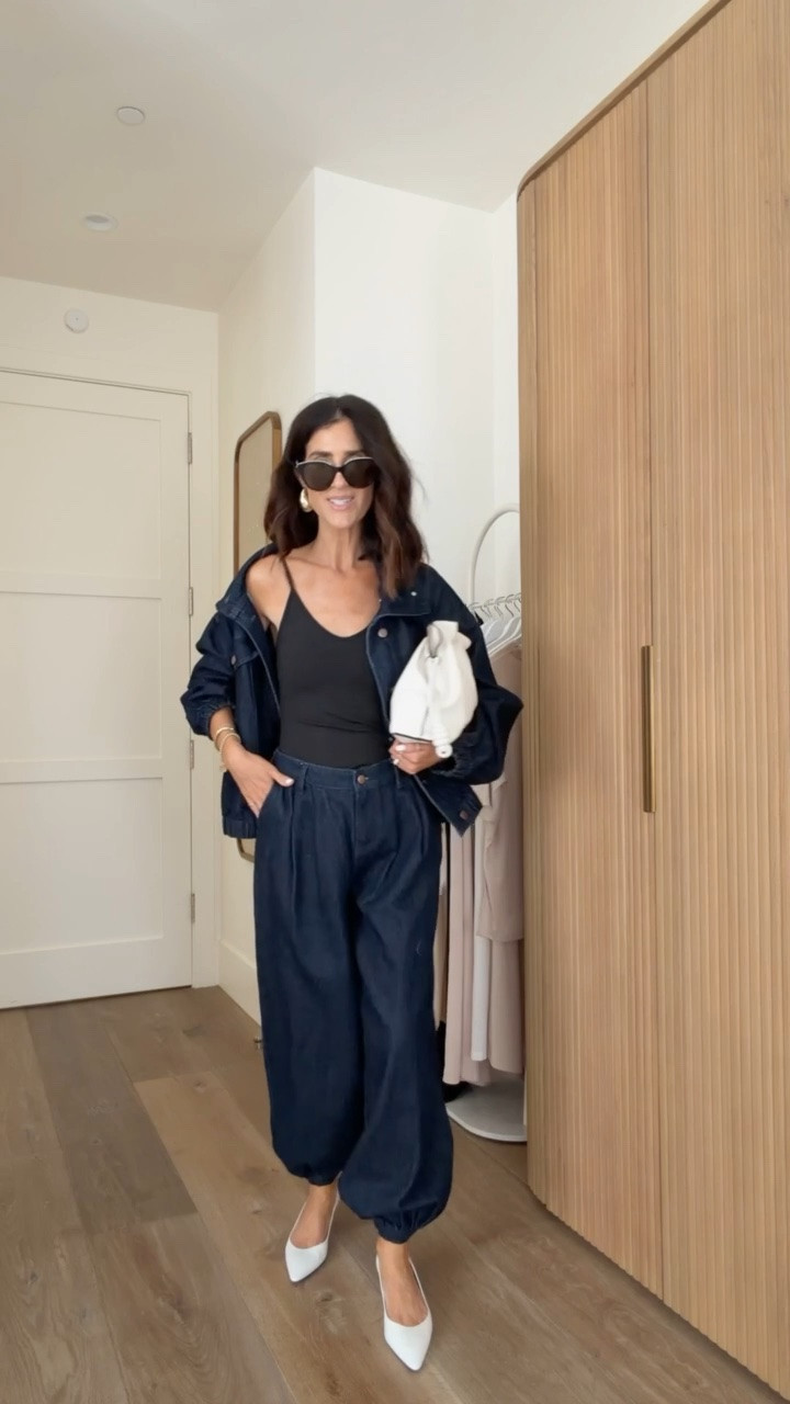 What do we think? I'm loving this denim on denim matching set! I'm just shy of 5-7" wearing the size M jacket from more of an oversized fit and XS pants from @Target  #stylinbyaylin #aylin #matchingset

#LTKgrwm #LTKootd #LTKOver40