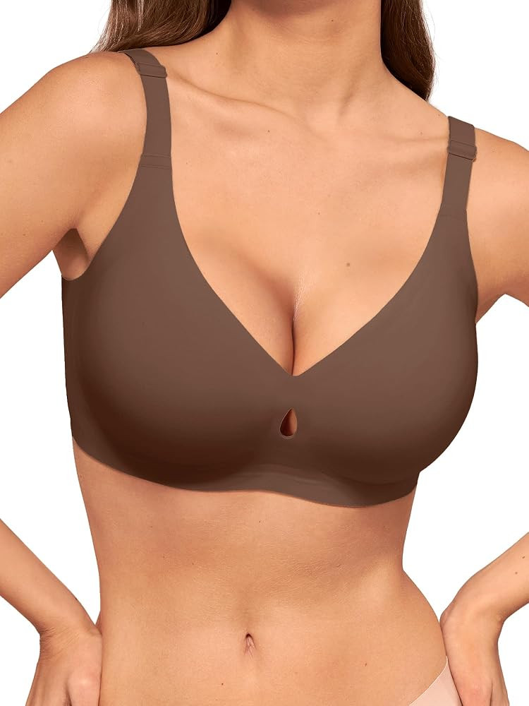LUCKMEEY Bras for Women No Underwire Wireless Bras - Seamless Push Up Full Coverage Bralettes Com... | Amazon (US)