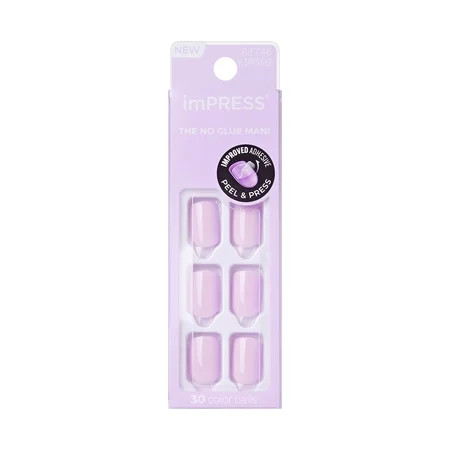 KISS imPRESS Color Press-on Manicure - Picture Purplect Short | Walmart (US)