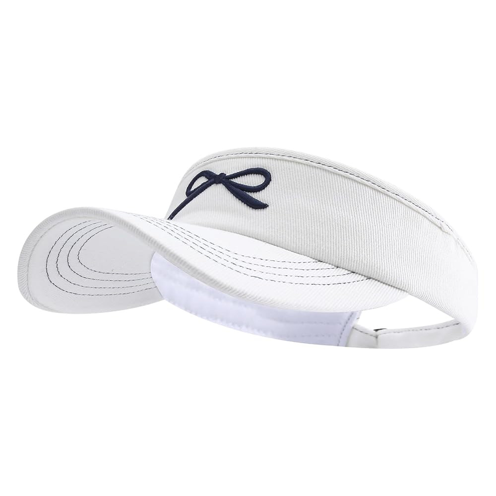 Bow Sun Visor for Women Cotton Empty Top Hat Womens Visors Unisex Summer Sun Protection Tennis Ha... | Amazon (US)