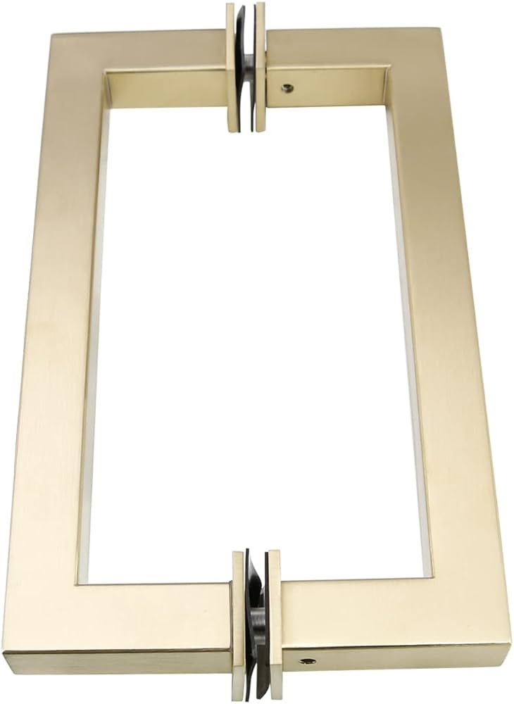 Stainless Steel 304 Grade Tubular Back to Back Shower Door Pull Handle, 8-Inch, Square, Satin Bra... | Amazon (US)