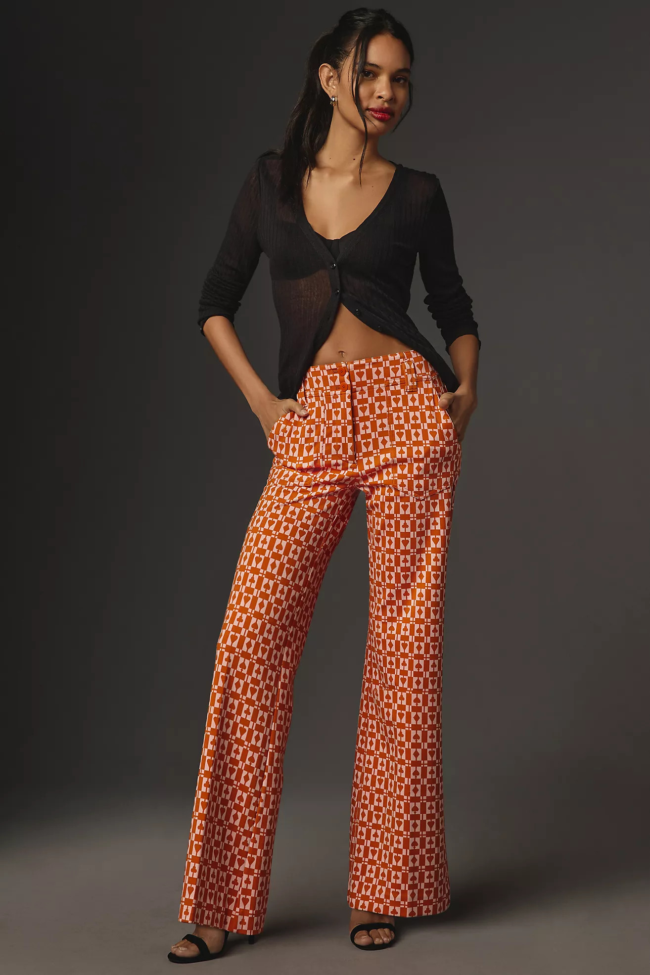 The Naomi Ponte Wide-Leg Flare Pants by Maeve: Printed Edition | Anthropologie (US)