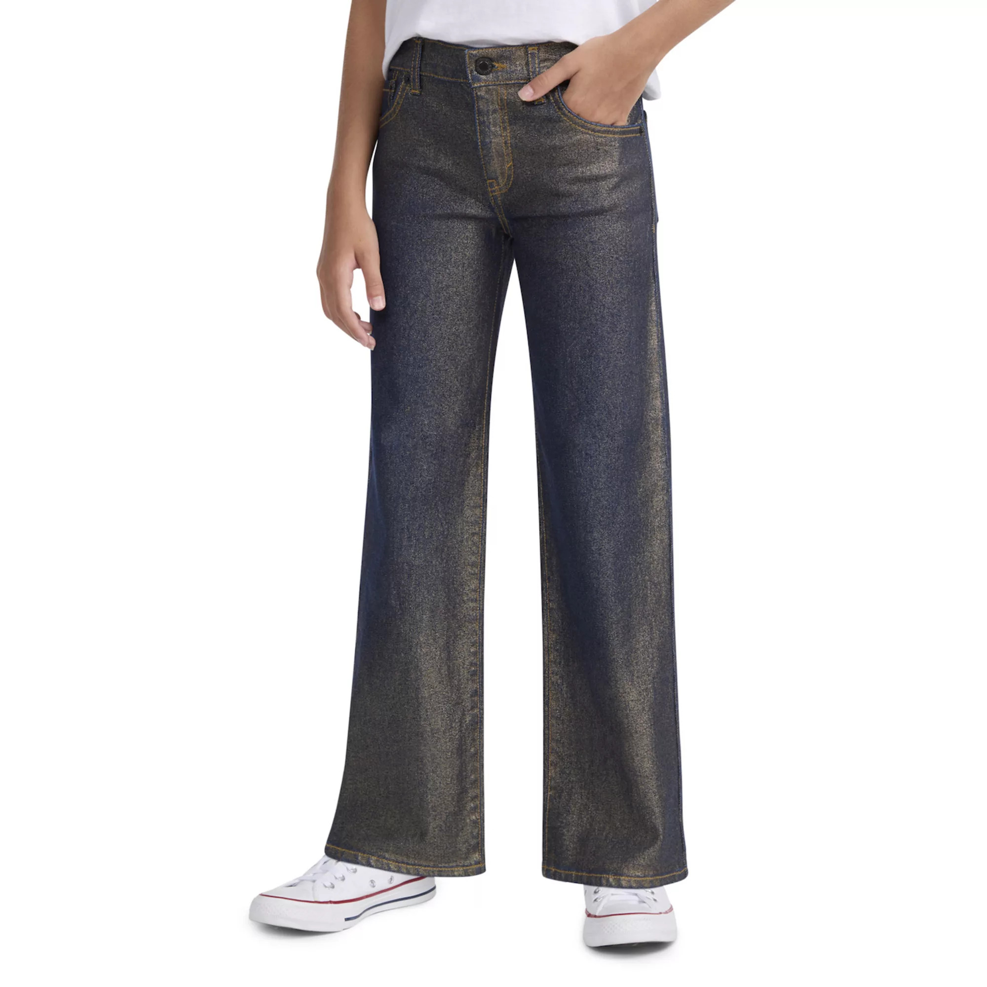 Girls' 7-16 Levi's® Wide Leg Foil Metallic Denim Jeans | Kohl's