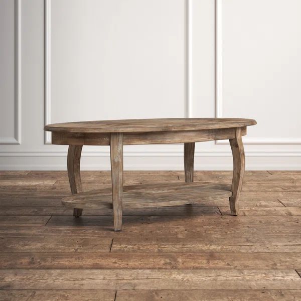 Francoise Solid Wood Coffee Table with Storage | Wayfair North America