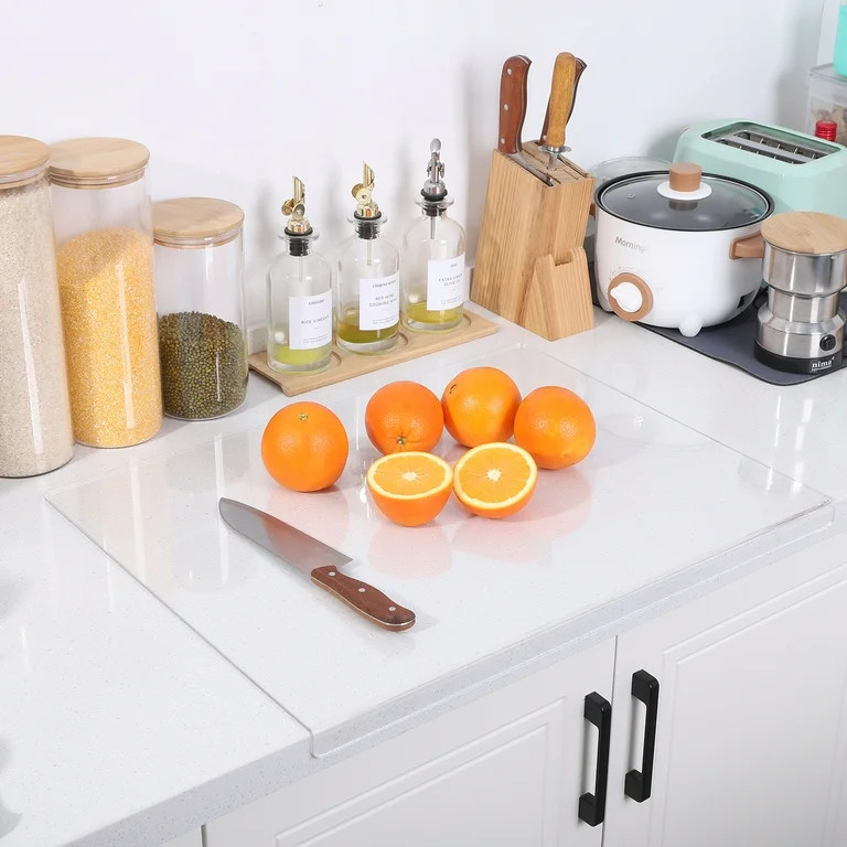 LUIISIS Acrylic Cutting Board with Non Slip Lip, 24x18 inch Large Cutting Board, Clear No Slip Ch... | Walmart (US)
