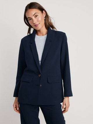 Crepe Suit Blazer for Women | Old Navy (US)