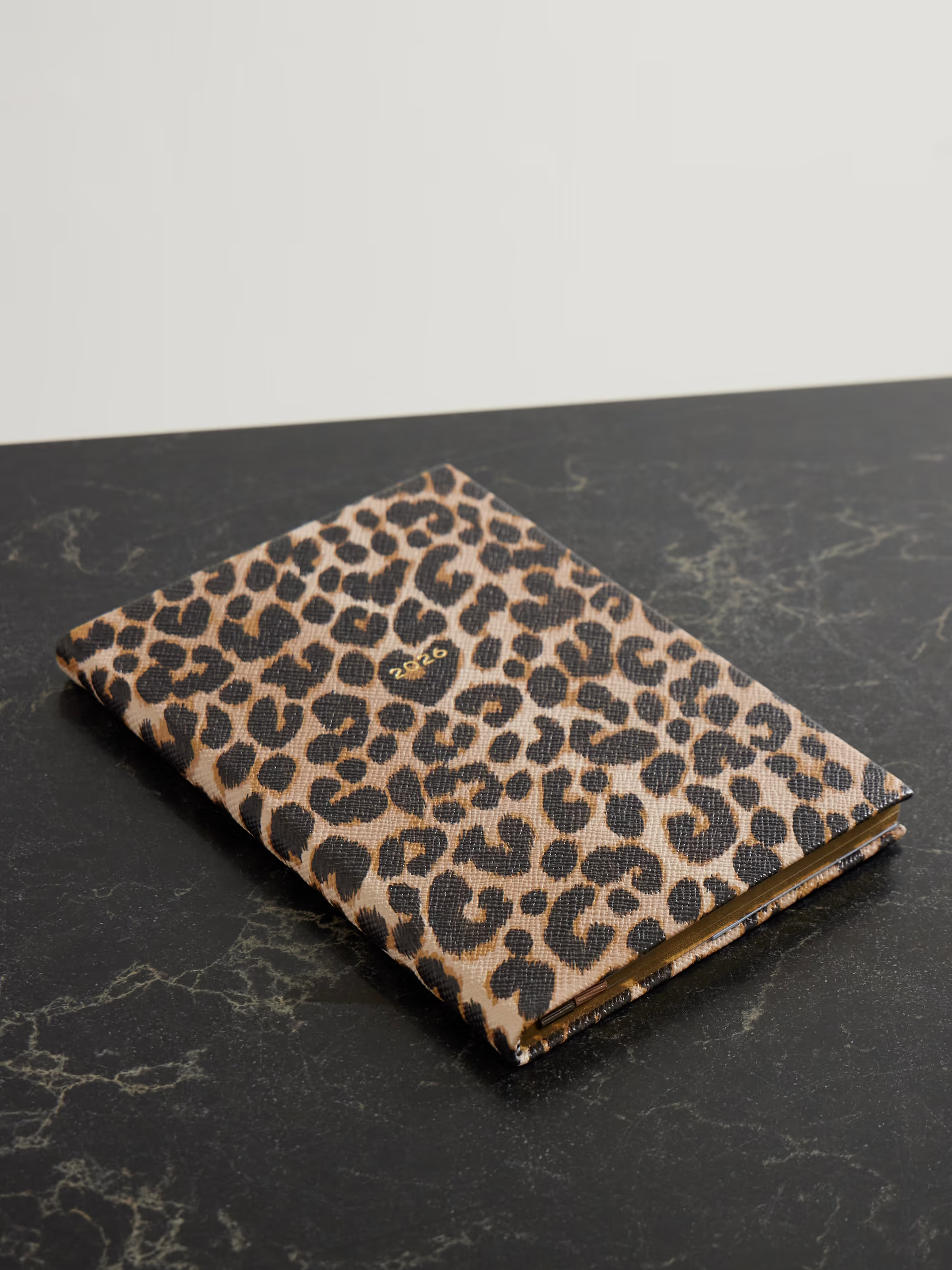 2026 Soho Panama leopard-print textured-leather diary | NET-A-PORTER (UK & EU)