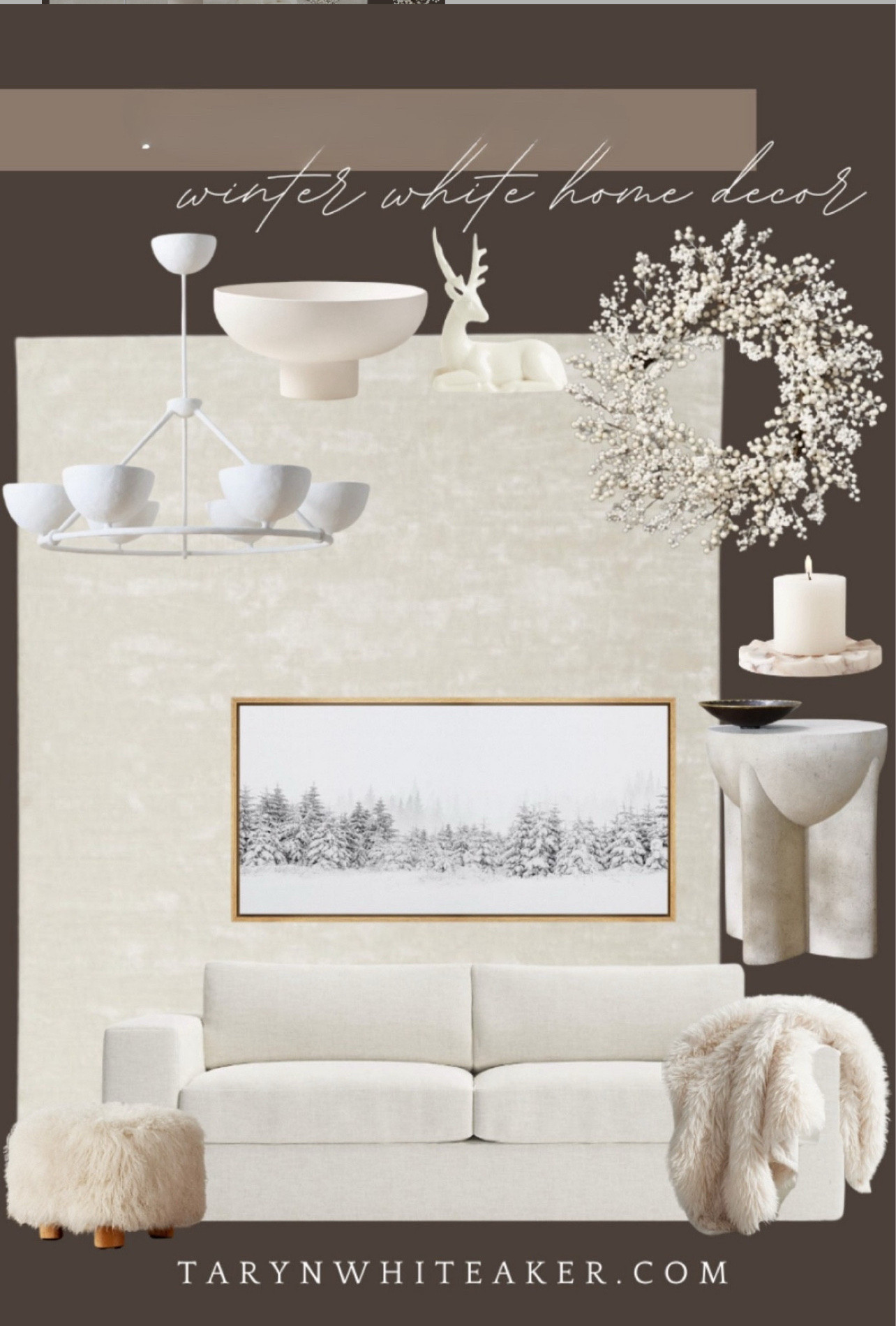 Winter white home decor inspiration. Neutral living room decor, white home accessories, cozy winter decorating ideas, modern neutral interiors, minimalist home decor, seasonal styling ideas, timeless home design.

#LTKHoliday #LTKSeasonal #LTKHome