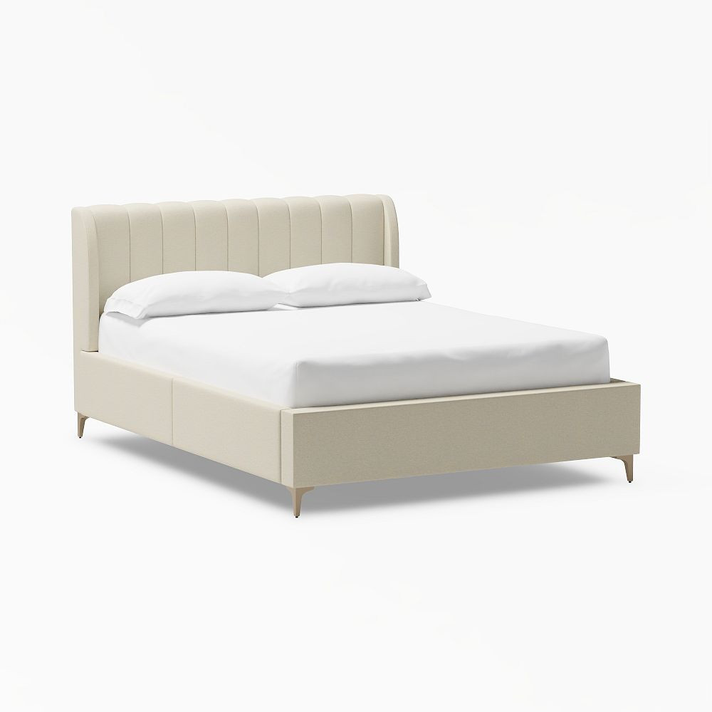 Avalon 4 Drawer Storage Bed, Queen, Heathered Chenille, Pebble | Pottery Barn Teen