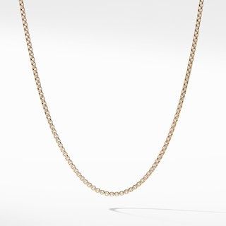 Small Box Chain Necklace in 18K Gold, 2.7mm | David Yurman