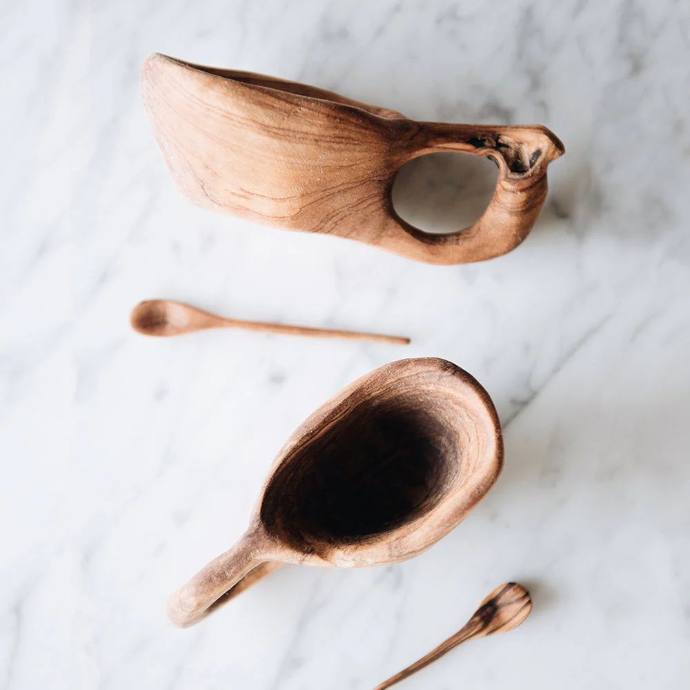 Wild Olive Wood Spice Bowl & Spoon | Roan Iris