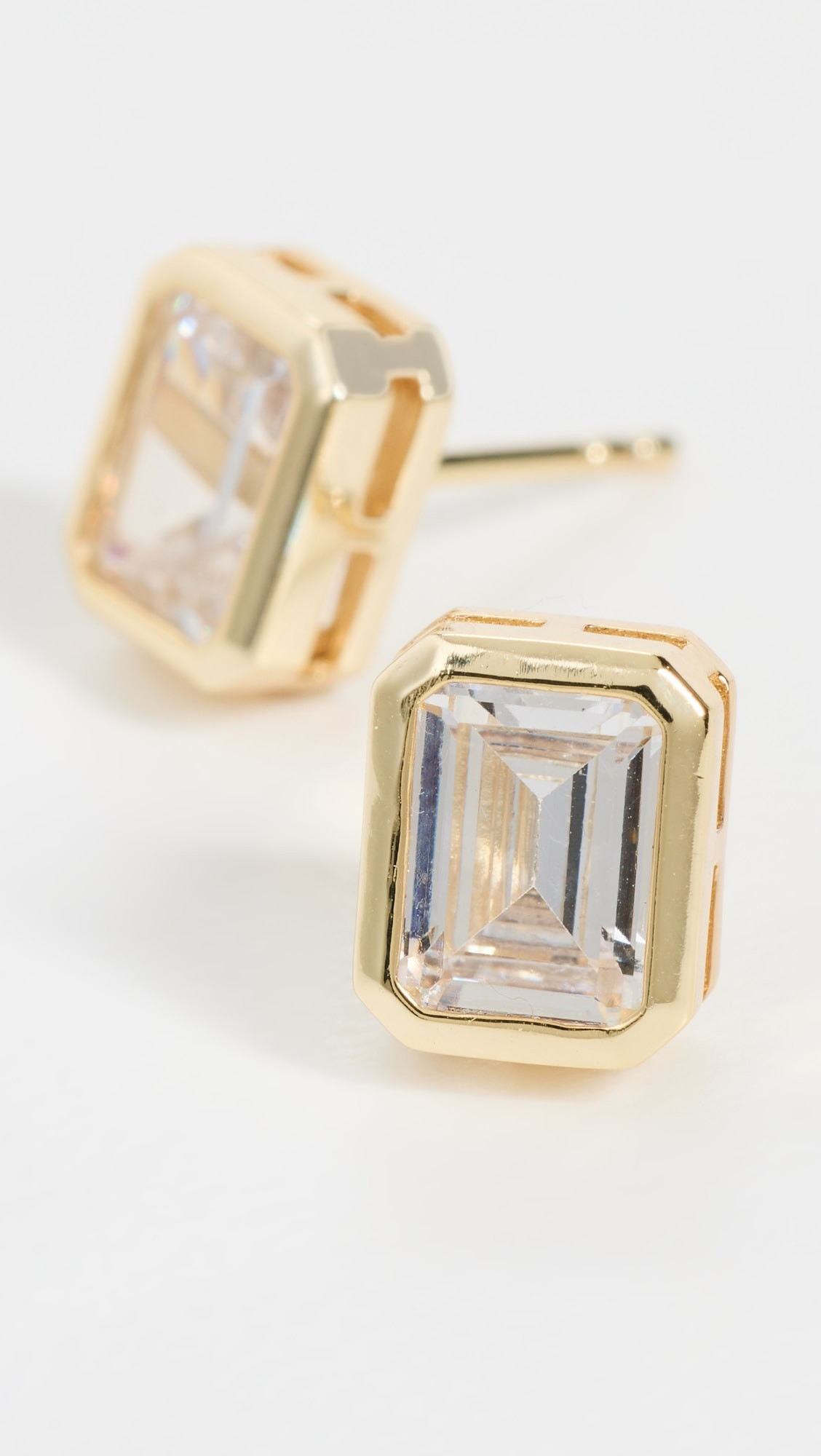 SHASHI Emerald Baguette Studs | Shopbop | Shopbop
