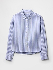 Organic Cotton Oxford Cropped Big Shirt | Gap (US)