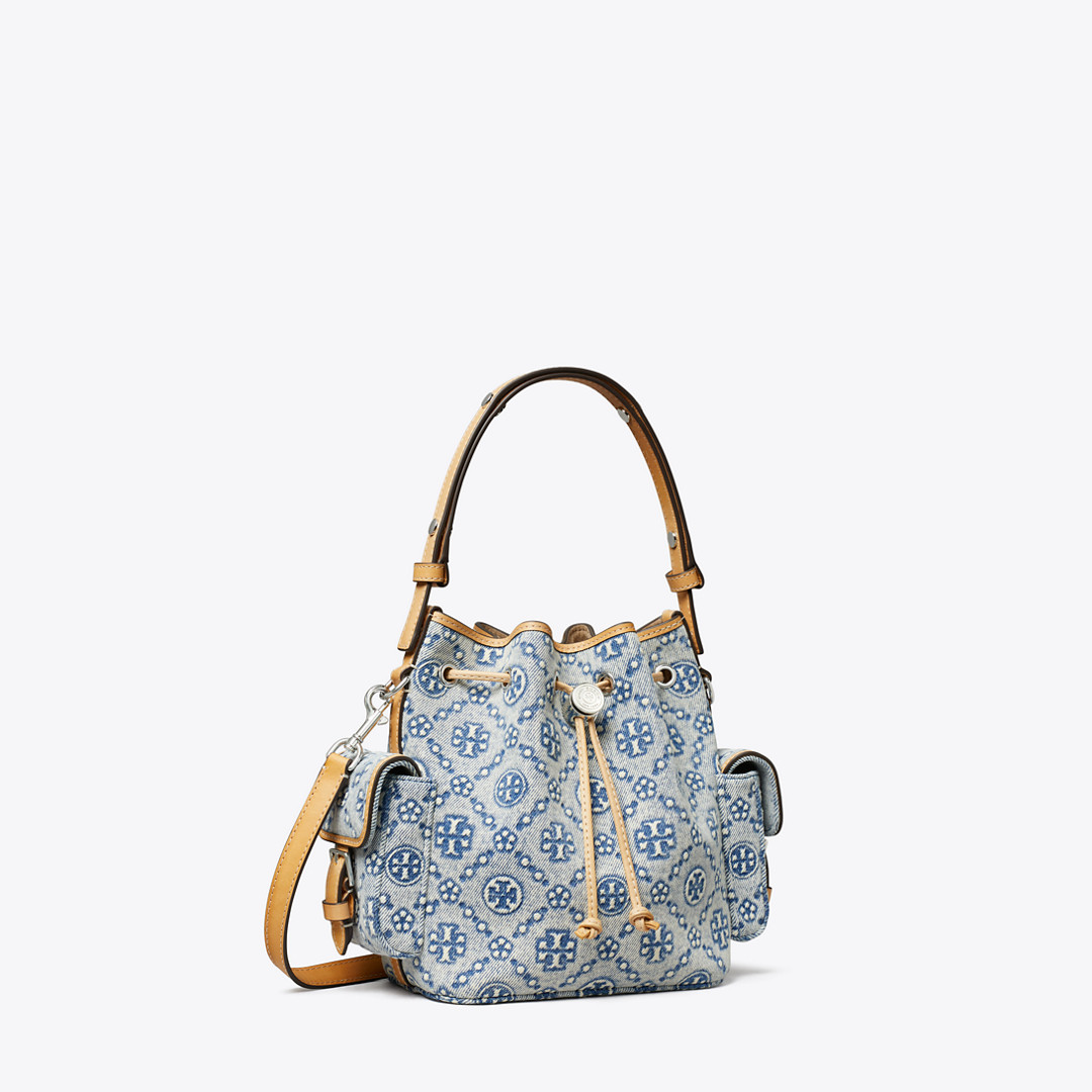 Tory Burch T Monogram Denim Bucket Bag | Tory Burch (US)