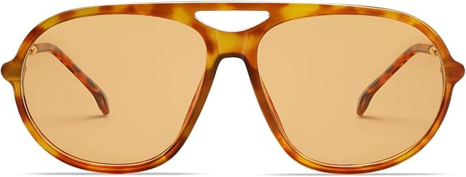 VANLINKER Trendy Polarized Aviator Sunglasses for Women Men Retro 70s Metal Frame Aviators VL9824 | Amazon (US)