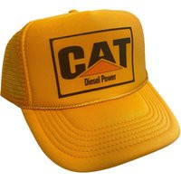 Cat Diesel Hat Snapback Adjustable Cap | Vintage Yellow Power Trucker | Etsy (US)