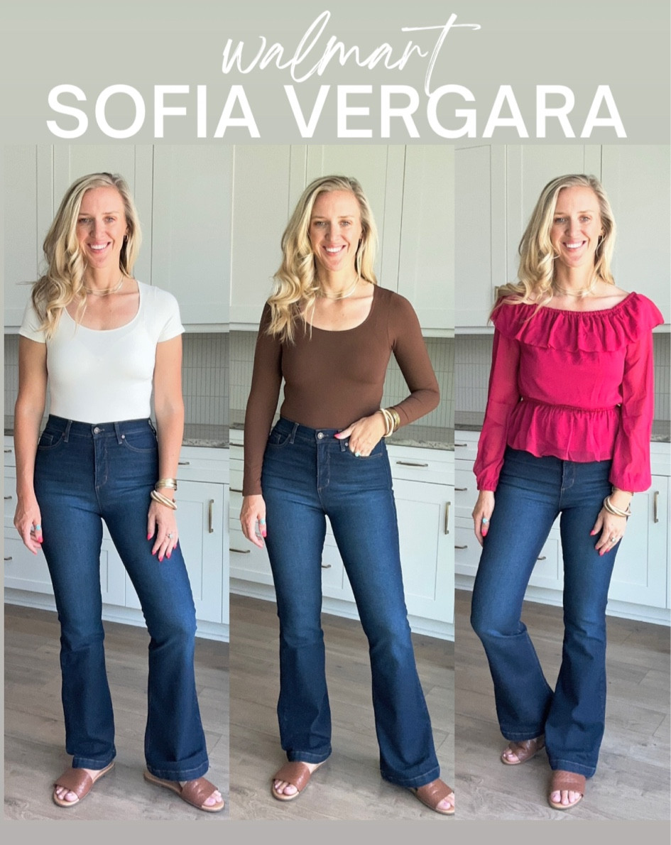 New at Walmart by Sofia Vergara! Denim run true to size. Tops run true to size.  #walmartpartner @sofiavergara @walmartfashion. 

#LTKStyleTip #LTKFindsUnder50 #LTKSaleAlert